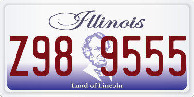 IL license plate Z989555