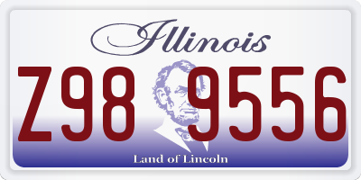 IL license plate Z989556