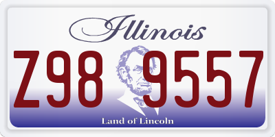 IL license plate Z989557