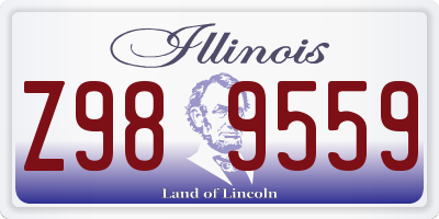 IL license plate Z989559