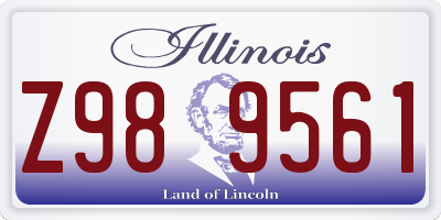 IL license plate Z989561