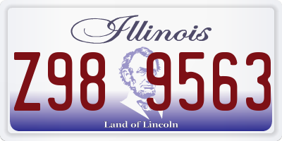 IL license plate Z989563