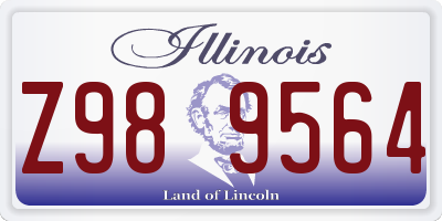 IL license plate Z989564