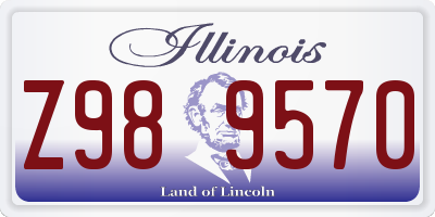 IL license plate Z989570