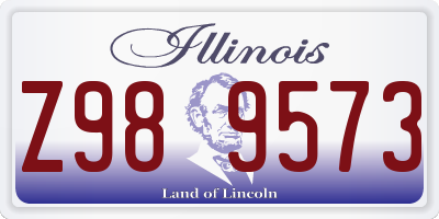 IL license plate Z989573