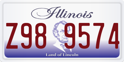 IL license plate Z989574