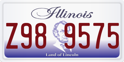 IL license plate Z989575