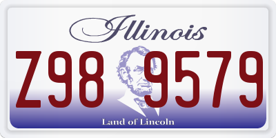 IL license plate Z989579