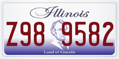 IL license plate Z989582