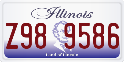 IL license plate Z989586