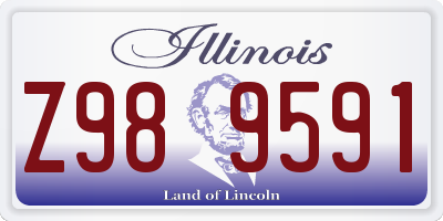 IL license plate Z989591