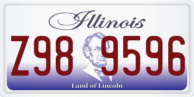 IL license plate Z989596