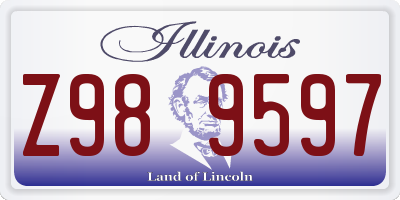 IL license plate Z989597