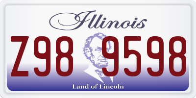 IL license plate Z989598