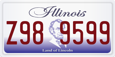 IL license plate Z989599