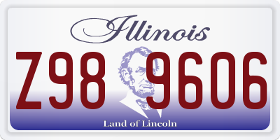 IL license plate Z989606