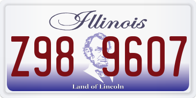 IL license plate Z989607