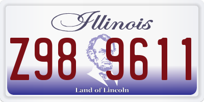 IL license plate Z989611