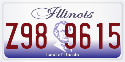 IL license plate Z989615