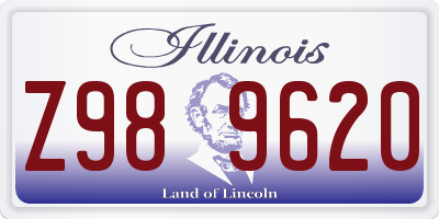 IL license plate Z989620