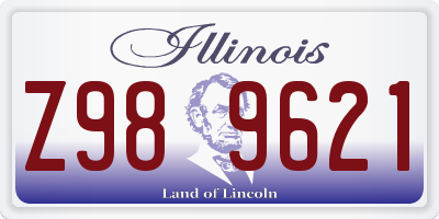 IL license plate Z989621