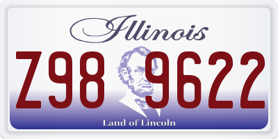 IL license plate Z989622