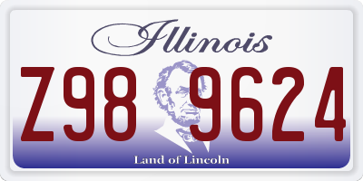 IL license plate Z989624