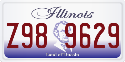 IL license plate Z989629