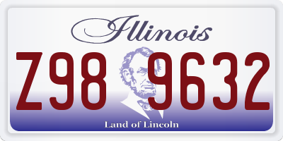 IL license plate Z989632