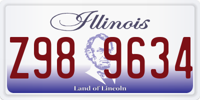 IL license plate Z989634