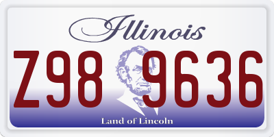 IL license plate Z989636