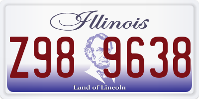 IL license plate Z989638