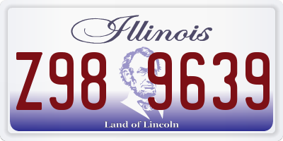 IL license plate Z989639