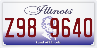 IL license plate Z989640