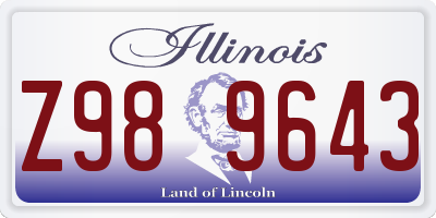 IL license plate Z989643