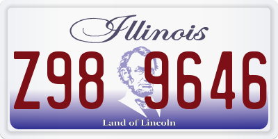 IL license plate Z989646