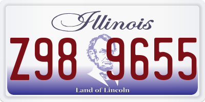 IL license plate Z989655