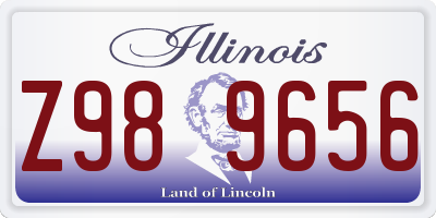 IL license plate Z989656