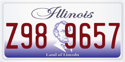 IL license plate Z989657