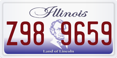 IL license plate Z989659