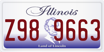 IL license plate Z989663