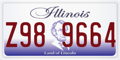 IL license plate Z989664