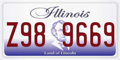 IL license plate Z989669