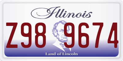 IL license plate Z989674