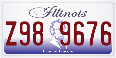 IL license plate Z989676