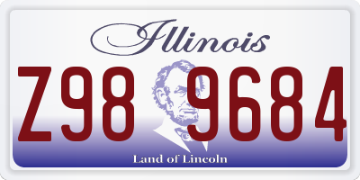 IL license plate Z989684