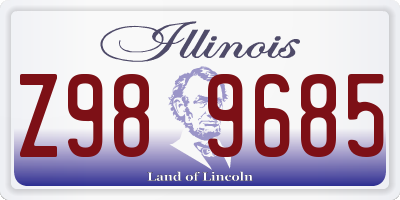 IL license plate Z989685