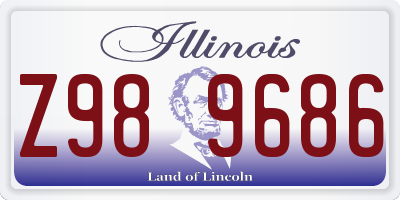 IL license plate Z989686