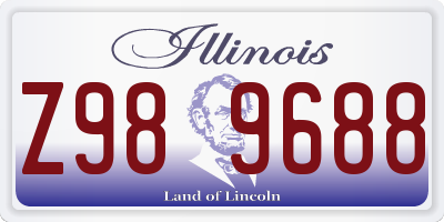 IL license plate Z989688