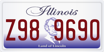 IL license plate Z989690